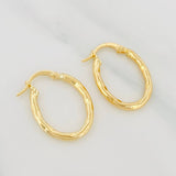 Candongas Lucero Ovaladas 1.45g / 3/4 in Oro Amarillo 18K