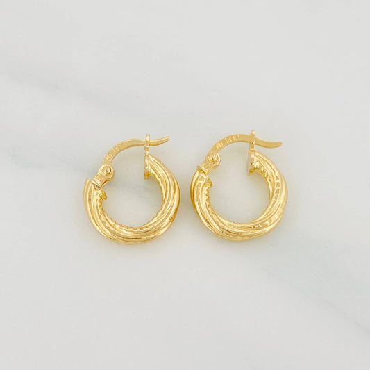 Candongas Carly 1.4g / 1/2 in Oro Amarillo 18K