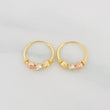 Candongas Trio 0.9g / 1/2 in Tres Oros 18K