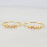 Candongas Trio 1.3g / 3/4 in Tres Oros 18K