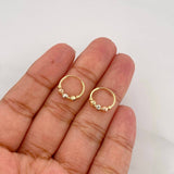 Candongas Trio 0.9g / 1/2 in Tres Oros 18K