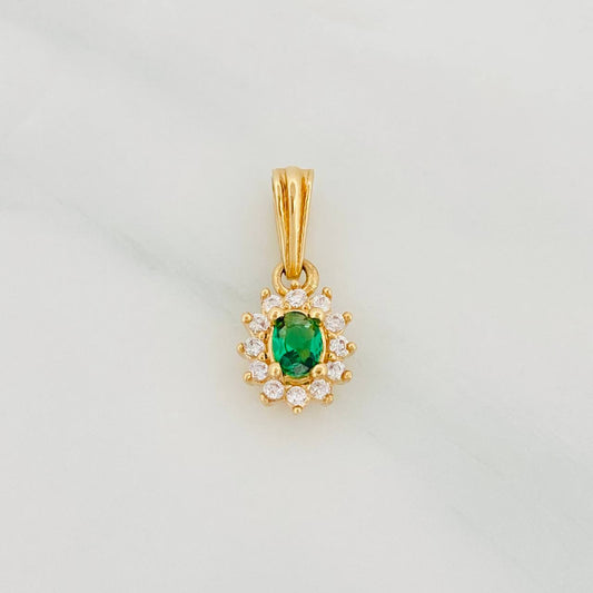 Pendant Halo Circle 1.15g / 1/2 in 18K Yellow Gold