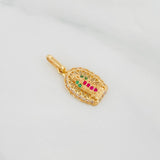 Pendant Virgin of Guadalupe 1.3g / 3/4 in 18K Yellow Gold