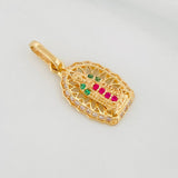 Pendant Virgin of Guadalupe 1.3g / 3/4 in 18K Yellow Gold