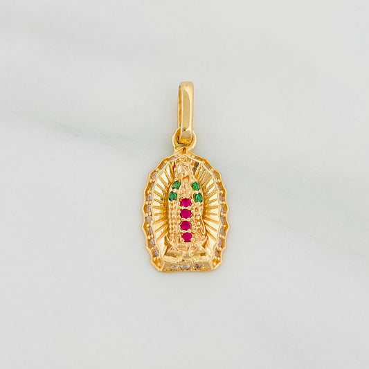 Pendant Virgin of Guadalupe 1.3g / 3/4 in 18K Yellow Gold