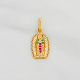 Pendant Virgin of Guadalupe 1.3g / 3/4 in 18K Yellow Gold