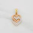 Pendant Hearts 2.45g / 1 in Three Golds 18K