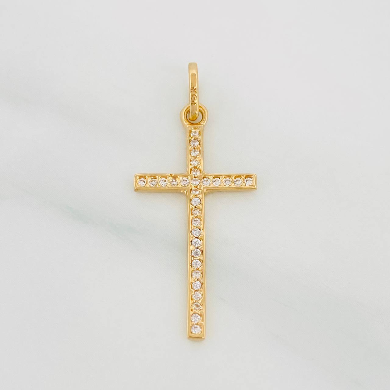 Dije Cruz 1.1g / 1 1/4 in Oro Amarillo 18K