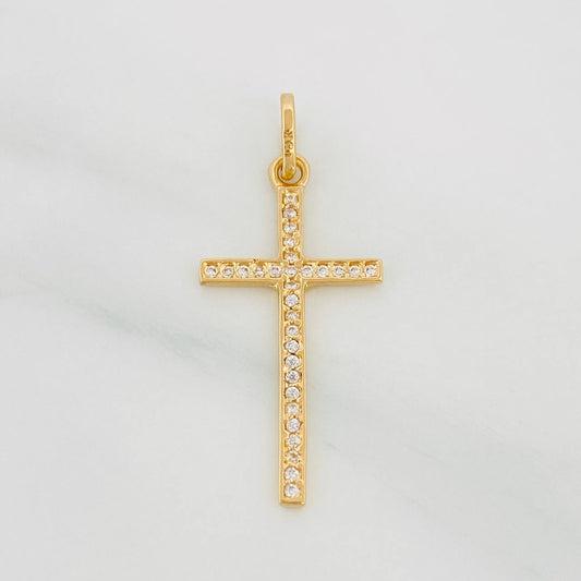 Pendant Cross 1.1g / 1 1/4 in 18K Yellow Gold