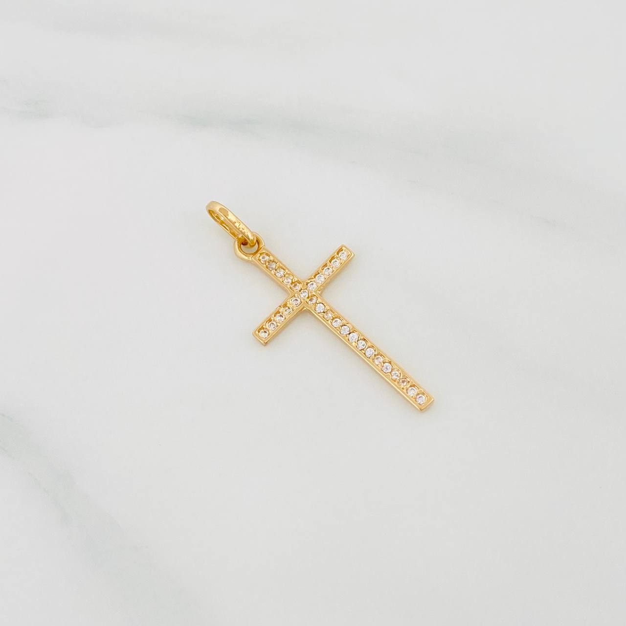 Dije Cruz 1.1g / 1 1/4 in Oro Amarillo 18K
