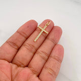 Dije Cruz 1.1g / 1 1/4 in Oro Amarillo 18K