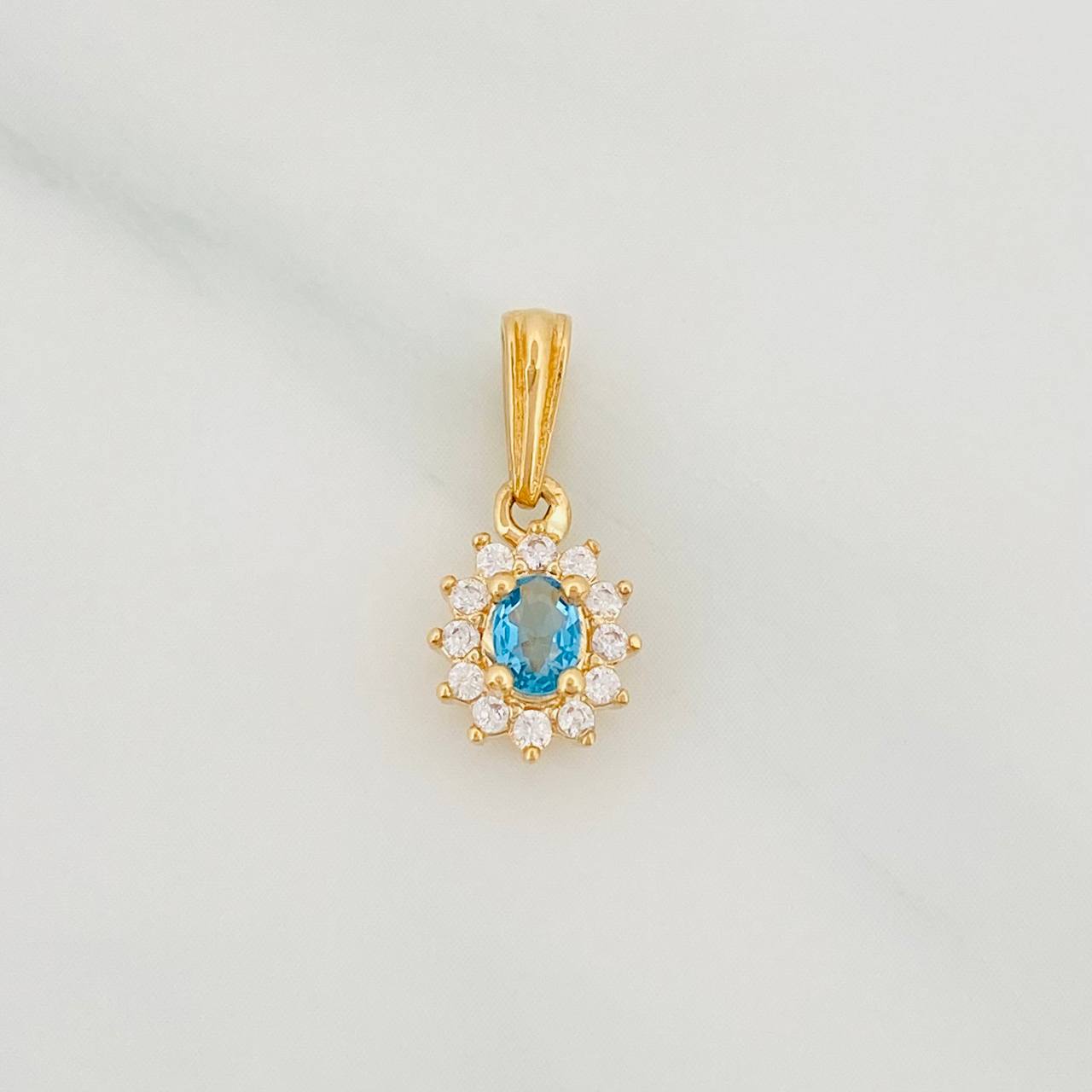 Dije Halo Circulo 1.2g / 1/2 in Oro Amarillo 18K