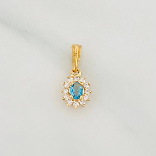 Pendant Halo Circle 1.2g / 1/2 in 18K Yellow Gold