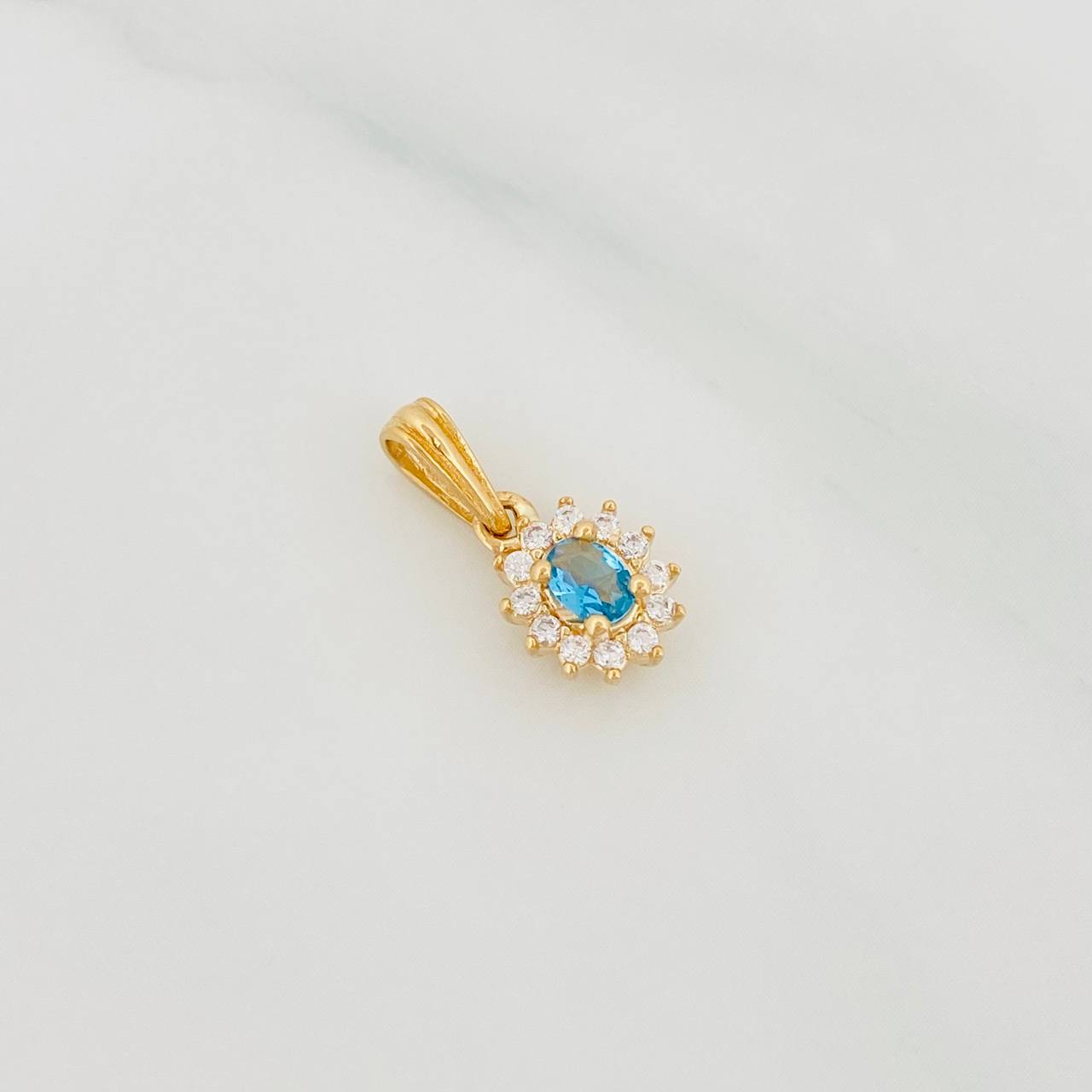 Dije Halo Circulo 1.2g / 1/2 in Oro Amarillo 18K