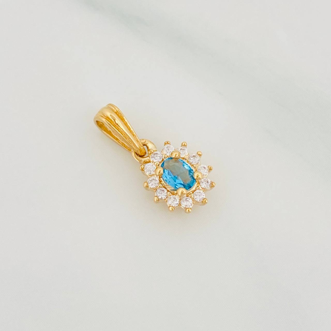 Dije Halo Circulo 1.2g / 1/2 in Oro Amarillo 18K