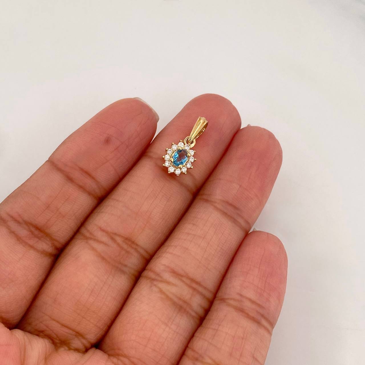 Dije Halo Circulo 1.2g / 1/2 in Oro Amarillo 18K