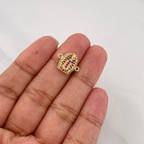 Herraje Virgen de Guadalupe 1.2g / 1/2 in Oro Amarillo 18K