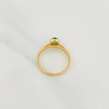 Anillo Halo Circulo 2.35g / T7 Oro Amarillo 18K