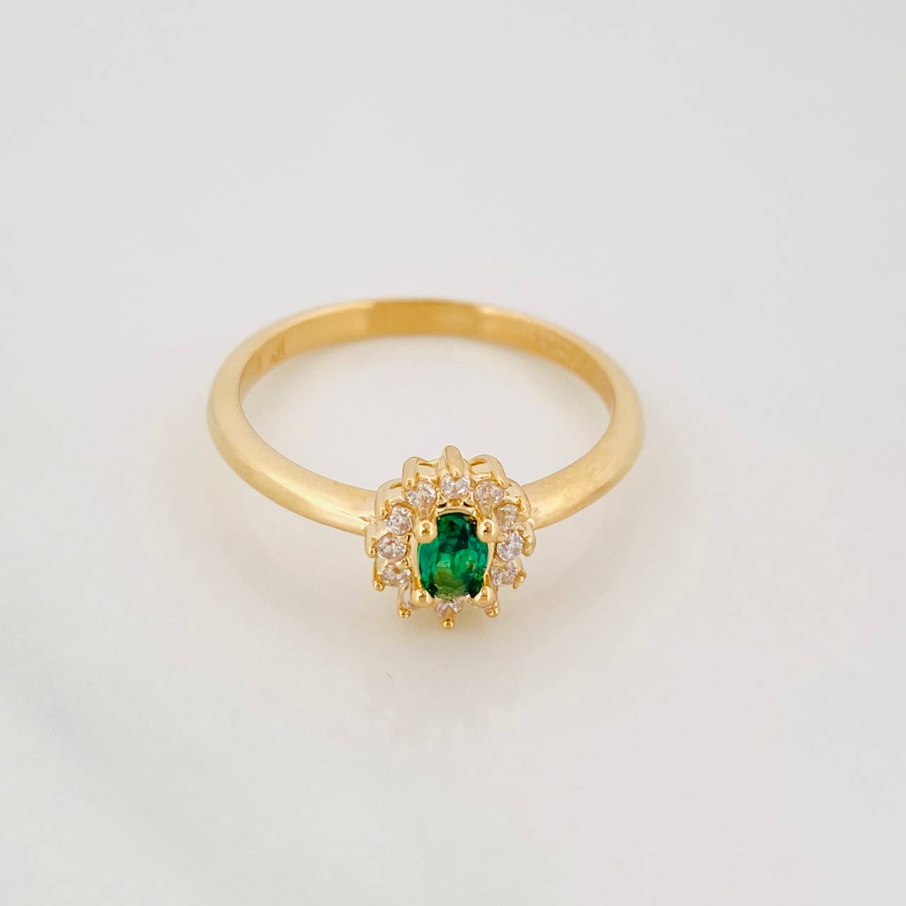 Anillo Halo Circulo 3g / T7 1/4 Oro Amarillo 18K