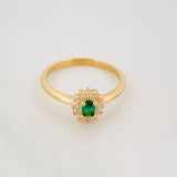Anillo Halo Circulo 3g / T7 1/4 Oro Amarillo 18K