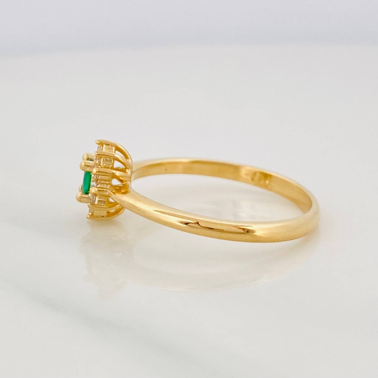 Anillo Halo Circulo 3g / T7 1/4 Oro Amarillo 18K