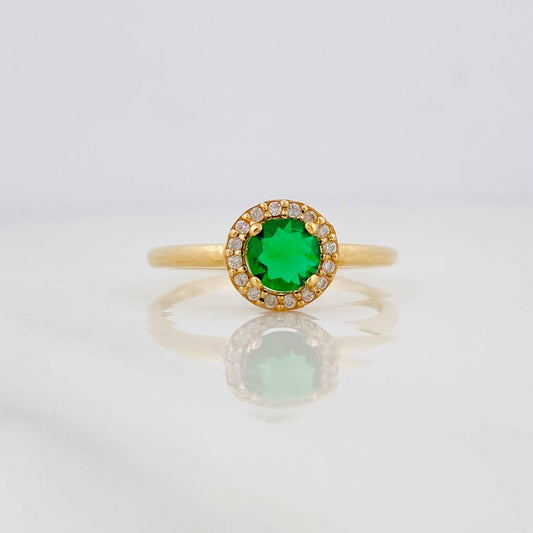 Halo Circle Ring 1.65g / T6 1/2 Yellow Gold 18K