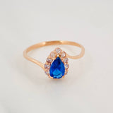 Anillo Halo Gota 1.35g / T5 1/2 Oro Rosa 18K