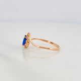 Anillo Halo Gota 1.35g / T5 1/2 Oro Rosa 18K