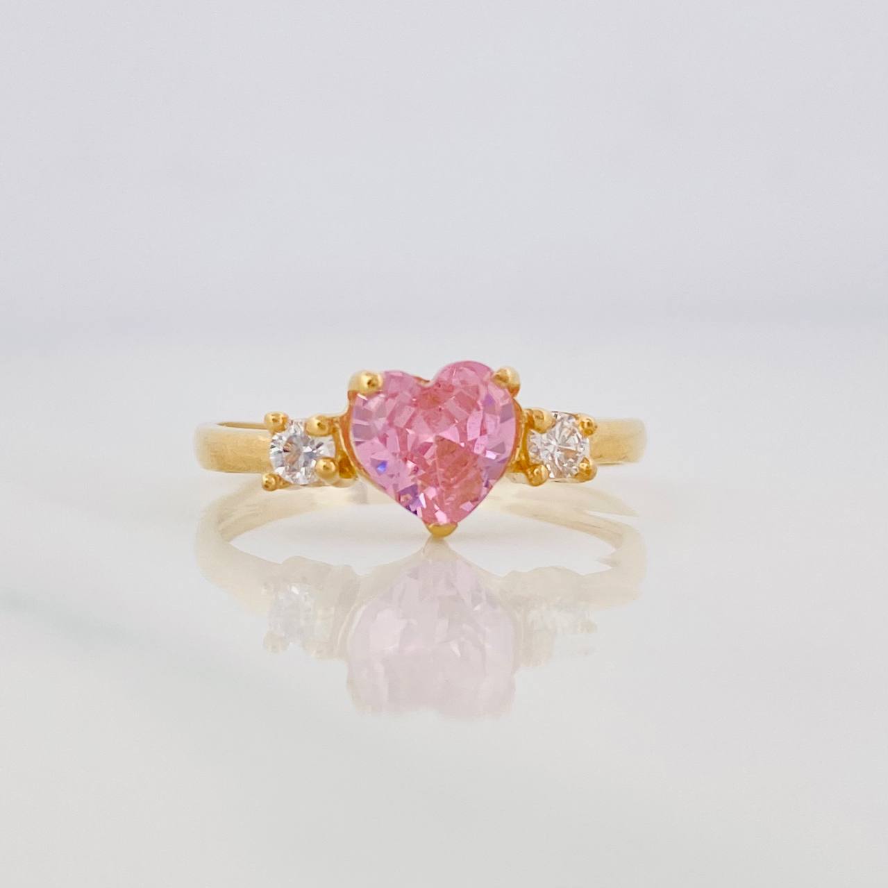 Anillo Corazon 1.65g / T6 Oro Amarillo 18K
