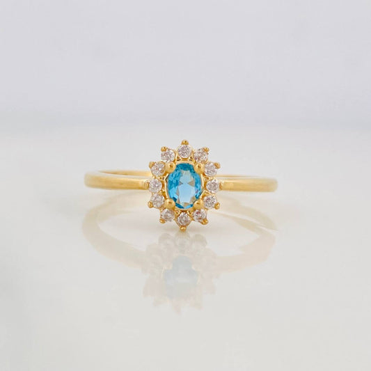 Halo Circle Ring 2.45g / T6 1/4 Yellow Gold 18K
