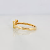 Diamond Cut Butterfly Ring 1.1g / T6 3/4 Yellow Gold 18K