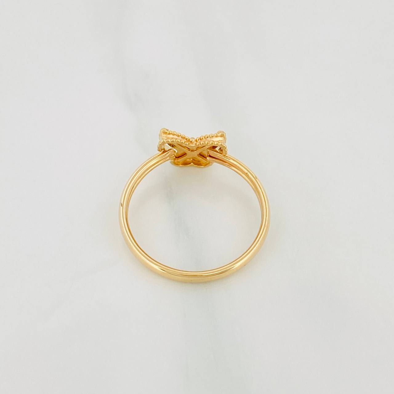 Anillo Mariposa Diamantada 1g / T6 3/4 Oro Amarillo 18K