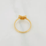 Diamond Cut Butterfly Ring 1.1g / T6 3/4 Yellow Gold 18K