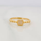Anillo Cuadrado 1.45g / T7 1/4 Oro Amarillo 18K