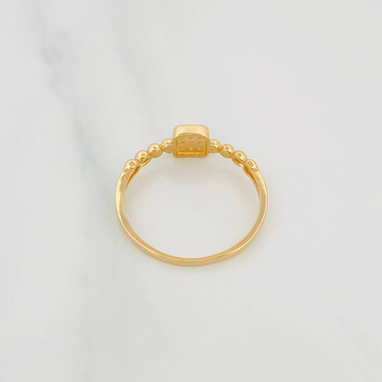 Anillo Cuadrado 1.45g / T7 1/4 Oro Amarillo 18K
