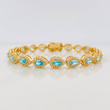 Pulso Halo Gotas 14.55g / 7 1/2 in / 6.24mm Oro Amarillo 18K