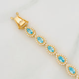 Pulso Halo Gotas 14.55g / 7 1/2 in / 6.24mm Oro Amarillo 18K