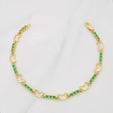 Pulso Tennis Mariposas 6.05g / 7 1/4 in / 2.54mm Oro Amarillo 18K