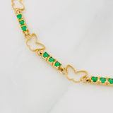 Pulso Tennis Mariposas 6.05g / 7 1/4 in / 2.54mm Oro Amarillo 18K