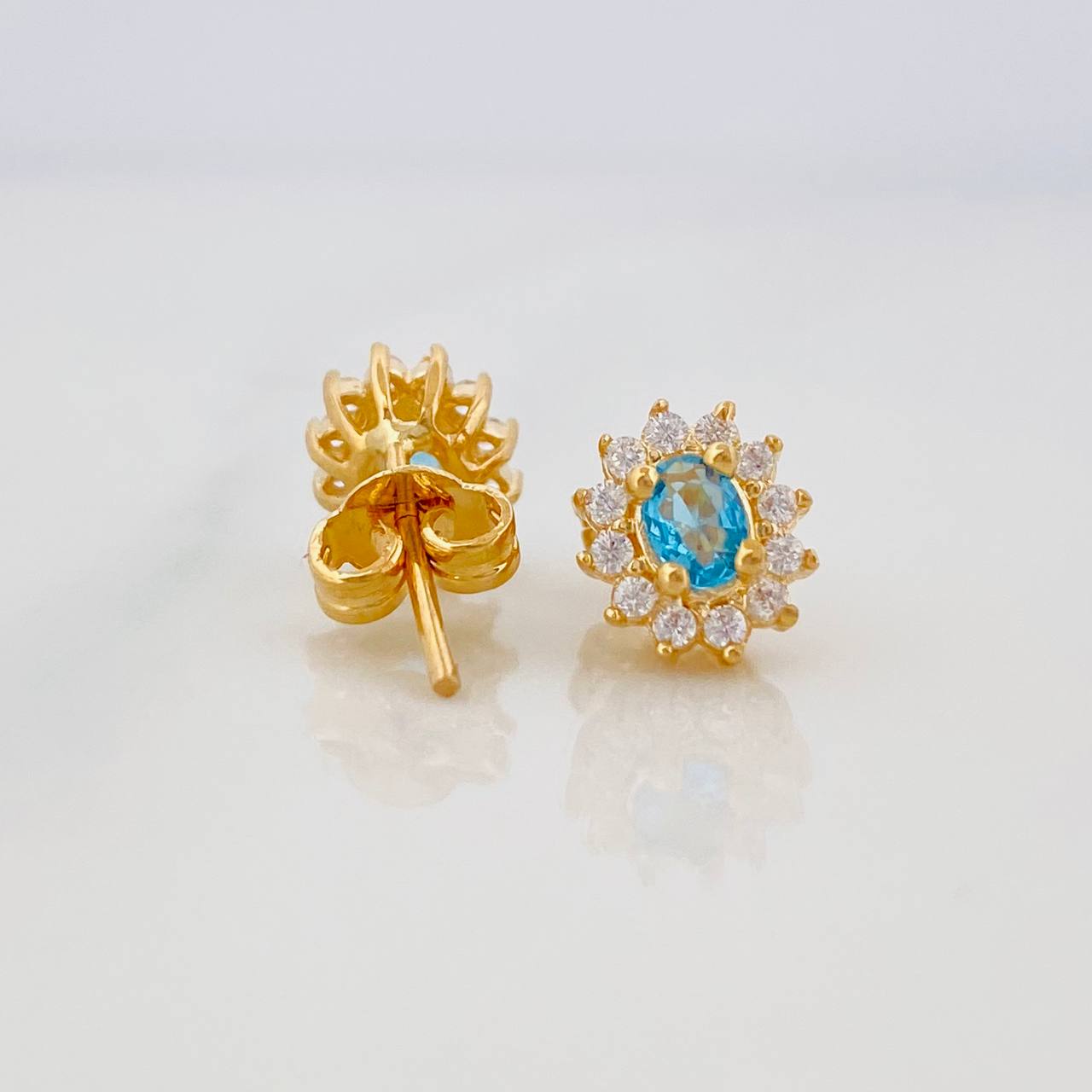 Topos Halo Circulo 2.25g / in / 8.26mm Oro Amarillo 18K