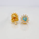 Topos Halo Circulo 2.25g / in / 8.26mm Oro Amarillo 18K