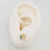 Topos Halo Circulo 2.25g / in / 8.26mm Oro Amarillo 18K