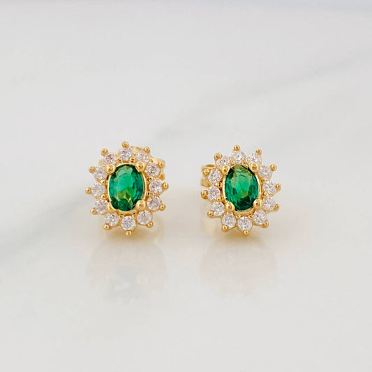 Topos Halo Circulo 2.25g / in / 8.2mm Oro Amarillo 18K