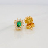 Topos Halo Circulo 2.25g / in / 8.2mm Oro Amarillo 18K