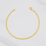 Pulso Cubano 1g / 7 1/2 in / 2mm Oro Amarillo 18K