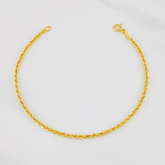 Pulso Lazo 1.2g / 7 1/2 in / 2.1mm Oro Amarillo 18K