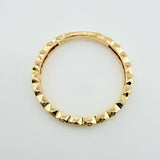 Anillo Ojos Exagonales Esmeraldas 19pts 1.7gr / T5 3/4 / Oro Amarillo 18K *
