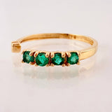 Anillo Abrazo Tretacorazon Esmeraldas 20pts 1.3gr / T6 / Oro Amarillo 18K *