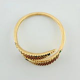 Anillo Abrazo Laurel Esmeraldas 38pts 1.95gr / T5 3/4 / Oro Amarillo 18K *