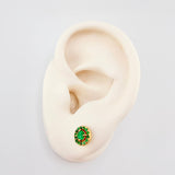 Topos Halo Circulo Esmeraldas 66pts 1.9gr / 7.2mm Oro Amarillo 18K *